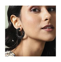 Sohi Crystal Bar Hoop Earrings