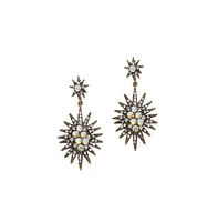 Sohi Crystal Rays Drop Earrings