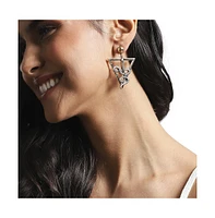 Sohi Geometric Snake Drop Earrings