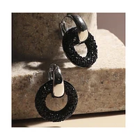 Circular Cluster Drop Earrings