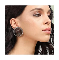 Maxi Intricate Circular Stud Earrings