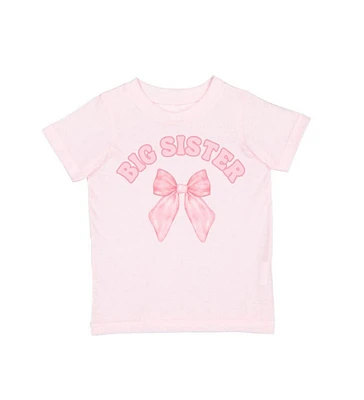 Sweet Wink Toddler Girls Sister Bow Short Sleeve T-Shirt