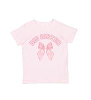 Sweet Wink Toddler Girls Sister Bow Short Sleeve T-Shirt