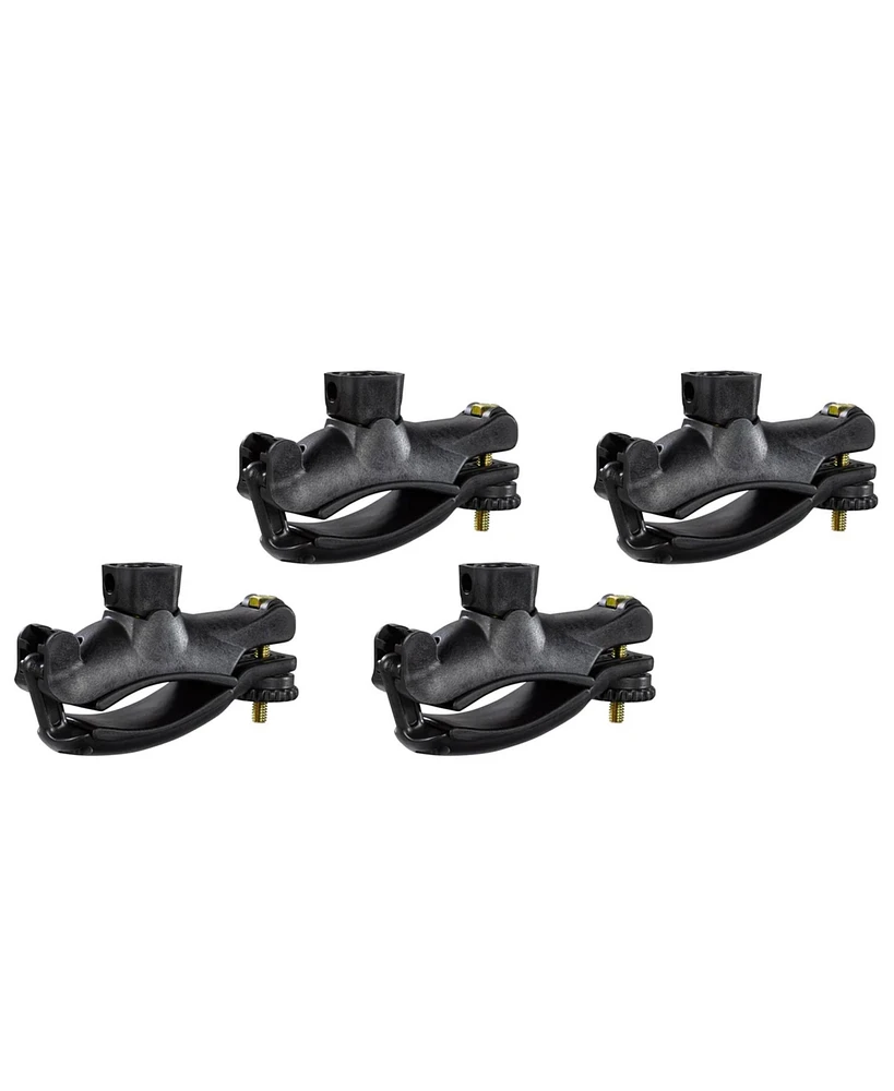 Yakima Universal MightyMount Mounts Aero or Factory Crossbars, Black, Set of 4