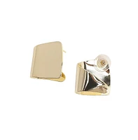 Sohi Folded Square Stud Earrings