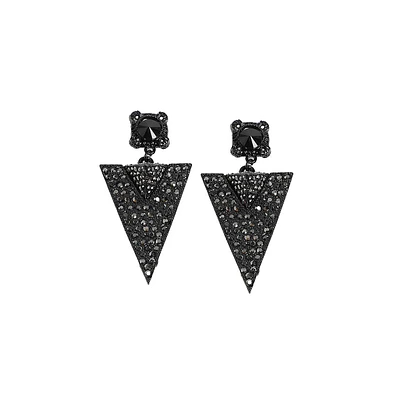 Sohi Embellished Triangle Drop Earrings