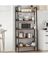 gaomon 70" Tall Book Shelf, 5 Tier Bookcase, Narrow Book Case Book Storage Organizer