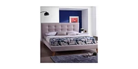 Slickblue Mid-Century Style Upholstered Platform Bed for Retro Inspired Bedroom Design