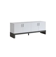 Slickblue Tv Entertainment Console with 2 Cabinets for Spacious and Organized Media Storage