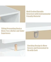 Gouun 3 Pieces 31-Inch Stackable Multi-Shape Shoe Rack
