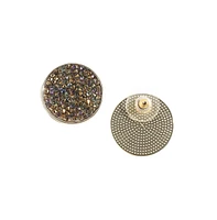 Sohi Embellished Cluster Circular Stud Earrings