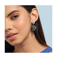 Embellished Cluster Drop Earrings