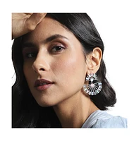 Sohi Half Circular Drop Earrings