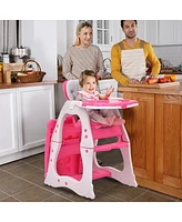 Costway 3 in 1 Baby High Chair Convertible Play Table Seat