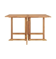 vidaXL Folding Patio Dining Table 47.2"x47.2"x29.5" Solid Teak Wood