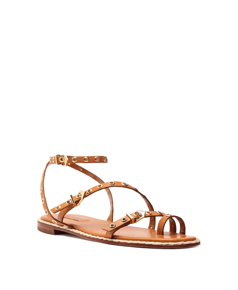 Schutz Women's Annete Round Toe Flat Sandals