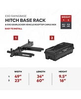 Yakima Exo SwingBase Hitch Base Rack & Exo GearLocker Vehicle Rooftop Cargo Box