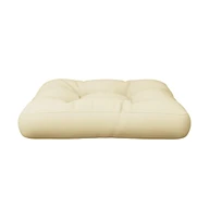 vidaXL Pallet Cushion Cream 23.6"x24.2"x3.9" Fabric