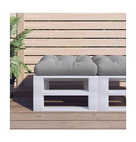 vidaXL Pallet Cushion Gray Fabric