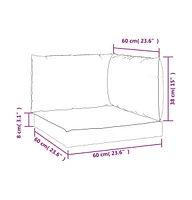 vidaXL Pallet Cushions 3 pcs Gray Oxford Fabric