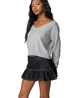 Edikted Women's Eli Oversized V Neck Knit Top