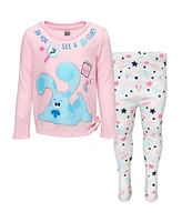 Blue's Clues & You! Girls Pullover Long Sleeve Graphic T-Shirt & Leggings Set