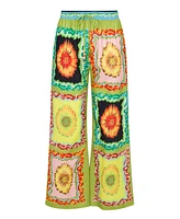 Meghan Fabulous Women's Funky Flora Flare Pants