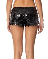 Edikted Women's Sephira Sequin Micro Shorts