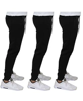 Galaxy By Harvic Men's Pro Star Slim Fit Fleece Lined Joggers-3 Pack