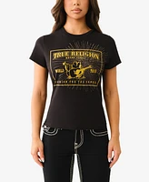 True Religion Women's Crystal Crew Neck T-Shirt