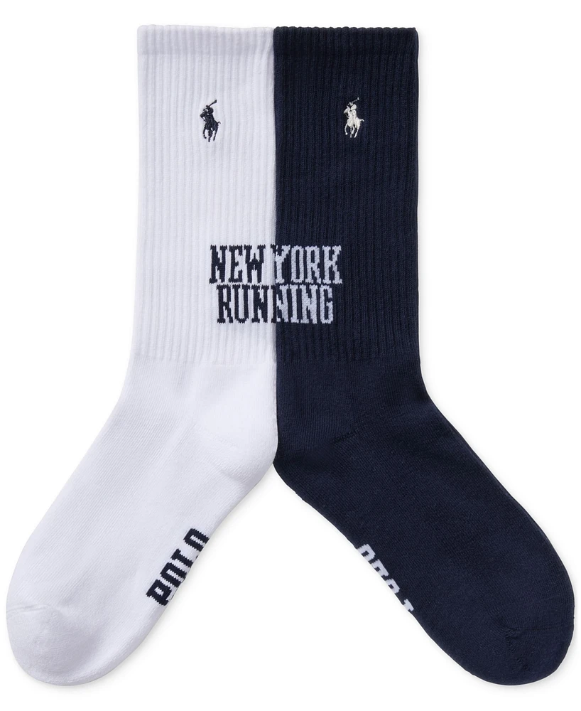 Polo Ralph Lauren Men's 2-Pk. New York Running Crew Socks