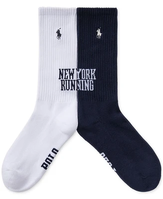 Polo Ralph Lauren Men's 2-Pk. New York Running Crew Socks