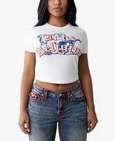 True Religion Women's Buddha Baby Short Sleeve T-Shirt