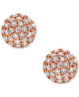 Diamond Small Fireball Stud Earrings (3/8 ct. t.w.) in 10k Rose Gold