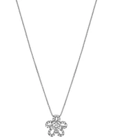 Diamond Flower 18" Pendant Necklace (1/4 ct. t.w.) in 10k White Gold