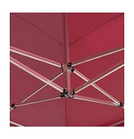 vidaXL Professional Folding Party Tent Aluminum 19.7'x9.8' Wine Red