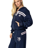 Edikted Women's 78 Bow Zip Up Hoodie