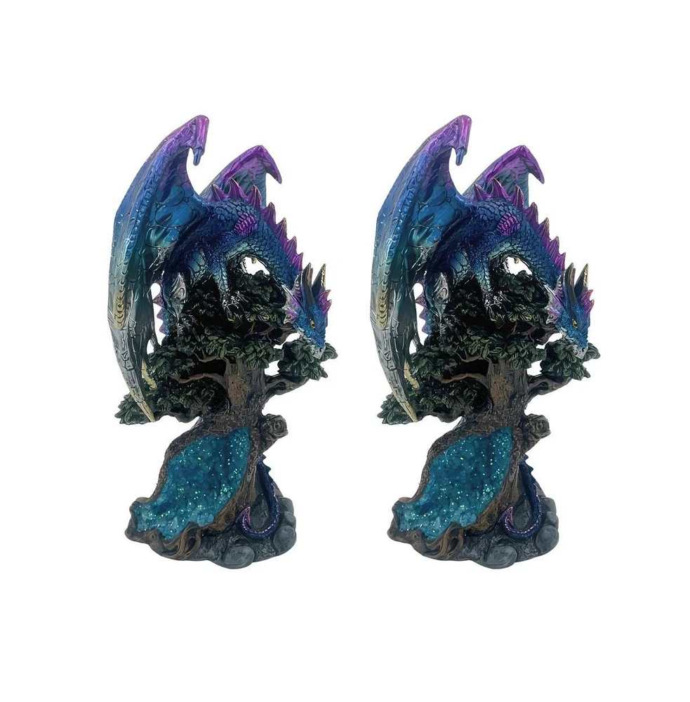 Fc Design "2-pc Set" 10"H Dragon on Tree Figurine Statue Ornament Home Room Office Decor and Perfect Ideas for Housewarming