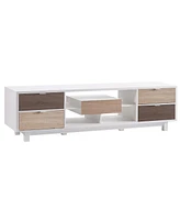 Slickblue Modern Tv Stand Entertainment Center with Wood Accents for Stylish Storage and Display