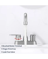 Slickblue Brushed Nickel Bathroom Sink Faucet for Modern Vanity and Durable Performance