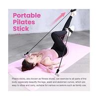 Cowin Pilates Bar with Foot Loop and Exercise Resistance Band