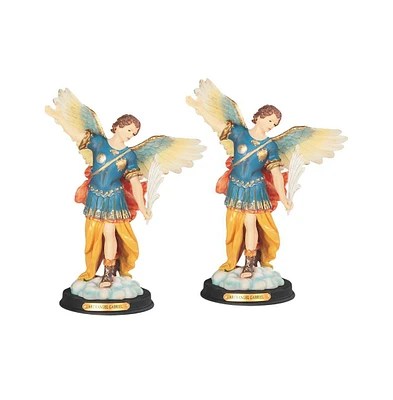 2-pc Set" Fc Design 10"H Archangel Gabriel Statue The Messenger Angel Holy Figurine Statue Ornament Home Room Office Decor and Perfect Ideas for Hous