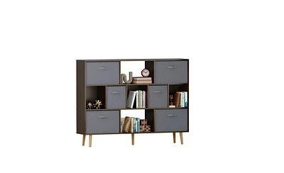 Slickblue Bookshelf for Organized Storage and Stylish Display of Books and Decor