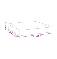 vidaXL Pallet Cushion Cream 23.6"x23.6"x2.4" Oxford Fabric