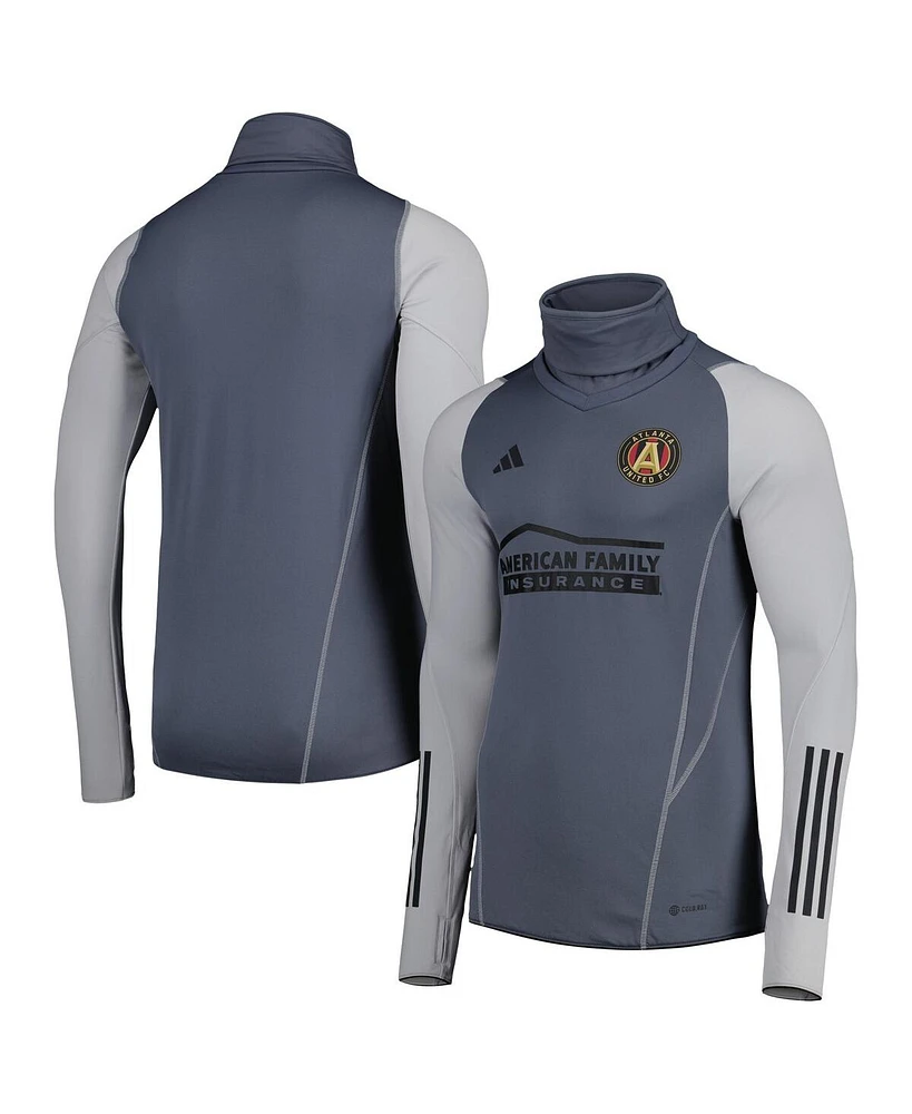 Adidas Men's Gray Atlanta United Fc Warm Raglan Cold.rdy Top