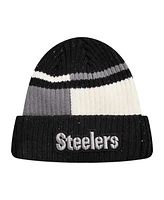 Pro Standard Men's Black/White Pittsburgh Steelers Speckled Cuffed Knit Hat