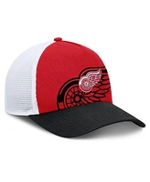 Fanatics Men's Red/Black Detroit Red Wings Authentic Pro A-Frame Rink Adjustable Hat