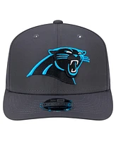 New Era Men's Graphite Carolina Panthers Main 9SEVENTY Stretch-Snap Hat