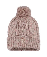 New Era Women's Tan Uswnt Cuffed Knit Hat with Pom