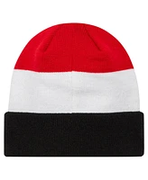 New Era Men's Black/Red Manchester United Flag Cuffed Knit Hat